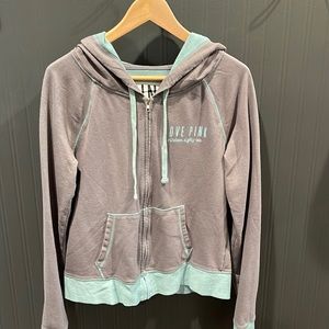 Victoria’s Secret Pink zip up hoodie jacket‎ Medium coat casual retro athletic